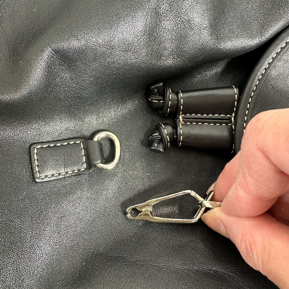 Coach Legacy Studio Drawstring Backpack Black Lea… - image 7